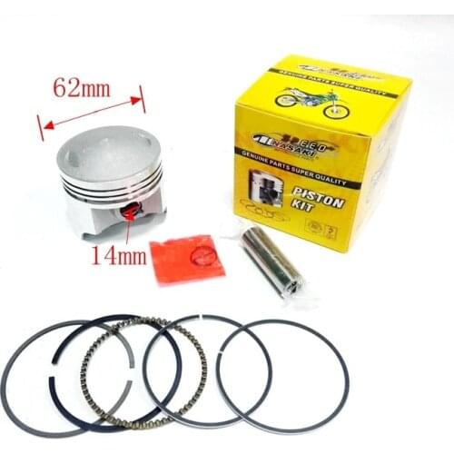 NASAKI high quality for suzuki motorcycle piston GN150 GS150 EN150 piston ring piston diameter is 62mm The piston pin is 14mm