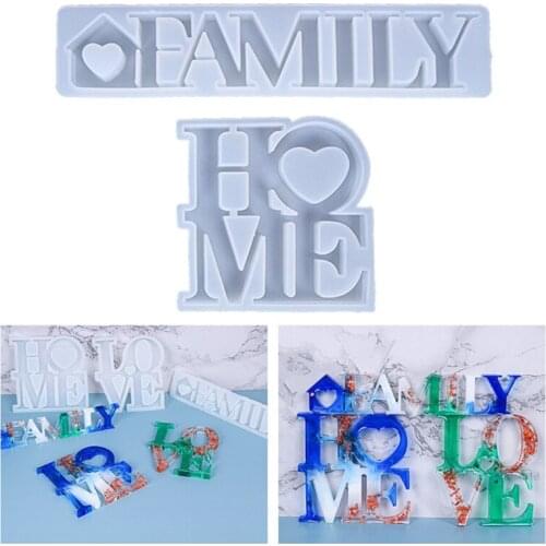 English Letter Silicone Mold Jewelry Epoxy Resin Casting Jewelry Tool Making Resin Diy Craft Home Decoration