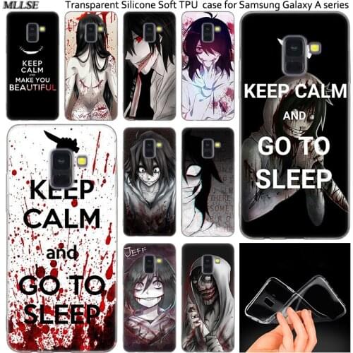 Hot Anime Jeff The Killer Silicone Case For Samsung Galaxy A50 A30 A10 A40 A6 A8 Plus A9Star A5 A7 2018 2017 2016 Note 9 8 Cover