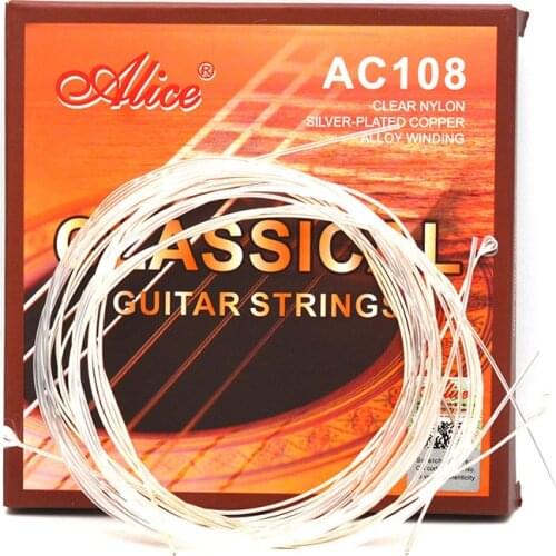 Alice AC108-N Classical Guitar Strings Nylon Silver Plated Copper Musical Instruments Accessories Parts