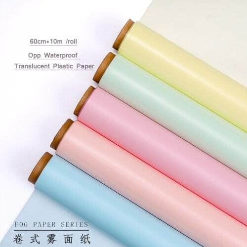 Waterproof Korean Translucent Flower Wrapping Roll Paper Bouquet Gift Flower Shop Packaging Film Material Home Decor 60cm*10m