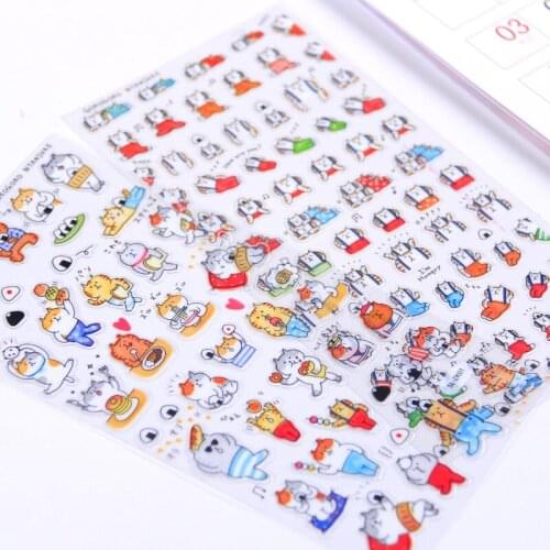 1set/1lot Kawaii Stationery Stickers Cute cat Decorative Mobile Stickers Scrapbooking DIY Craft Stickers