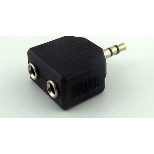 1pcs 3.5mm 1/8" Male Stereo To Dual 1/8" Female Splitter Y Earphone Audio Adapter