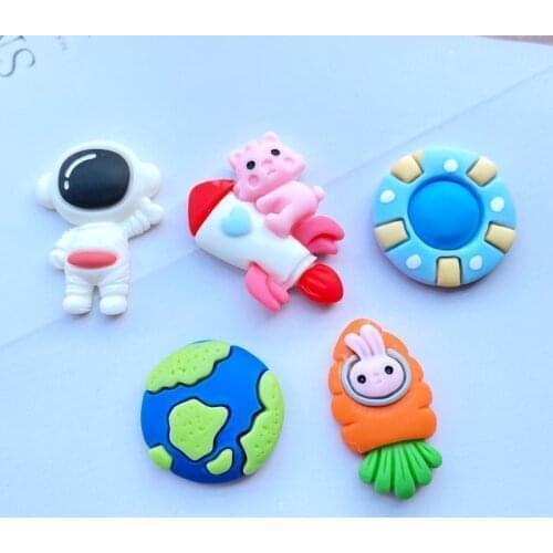 10Pcs New Mixed Mini Space Series Flat Back Resin Scrapbooking DIY Jewelry Craft Decoration Accessories J36