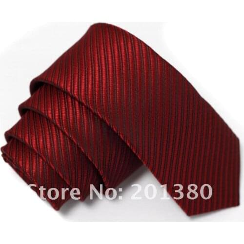 2018 fashion polyester solid color narrow ties for men