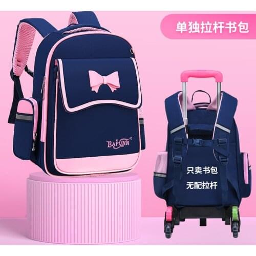 2021 Trolley school Backpack Removable Children School Bags Wheel School Bags for Grils Kids backpack princess Schoolbag kids