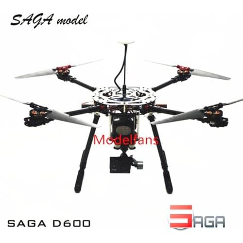 SAGA D600 4-Axis Quadcopter Frame Suitable for Gopro Camera with Pixhack Flight Controller + AT9 Remote Controller for FPV