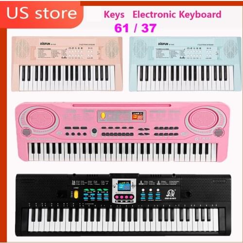 61 Keys Black Digital Music Electronic Keyboard Key Board Electric Piano Kids Gift Musical Instrument