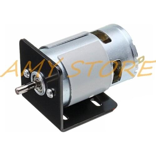 DC 12V-36V 3500-9000RPM Large Torque Motor Middle Speed Power Low Noise 775 Motor Ball Bearing with Mount Holder Bracket Base