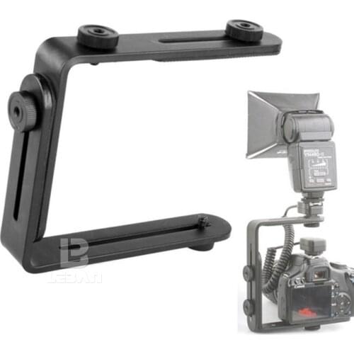 Dual-L Universal Adjustable Flash Bracket For Canon Nikon Sony Pentax Camera