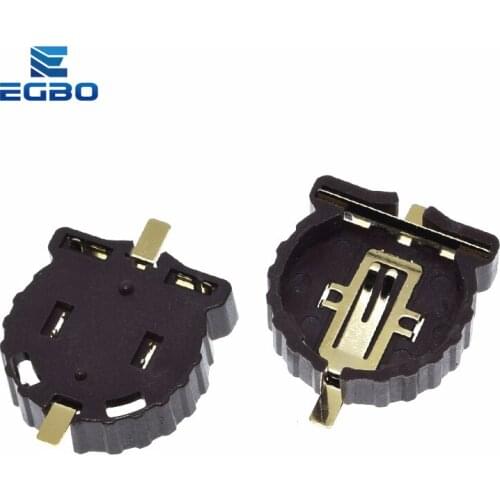 EGBO 10PCS Button Battery Socket Clip Holder Box Case Portable CR1220 For Diy