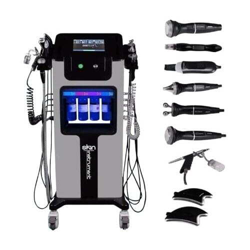 8 in 1 Hydrafacial Oxygen Jet Peel Micro derma brasion Facial and Eye Lifting Skin Rejuvenation Beauty Spa Machine