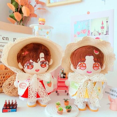 Doll Clothes for 20cm Idol Dolls Accessories Plush Dolls Clothing Dress shorts shoe Stuffed Toy Dolls Outfit for Korea Kpop EXO