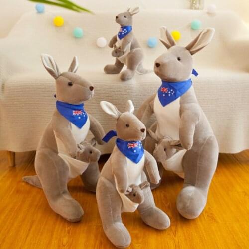 Lovely Soft Kangaroo Stuffed Doll Animal Plush Toy Soft Plush Doll Stuffed Baby Toys Room Decoration for Children Baby Girl Gift