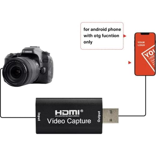 Mini 4K 1080P HDMI-compatible To USB 2.0 Video Capture Card Game Recording Box for Computer Youtube OBS Live Streaming Broadcast