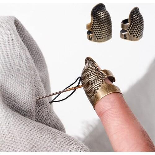 1PCS Retro Finger Protector Antique Thimble Ring Handworking Needle Thimble Needles Craft Household DIY Sewing Tools Accessories