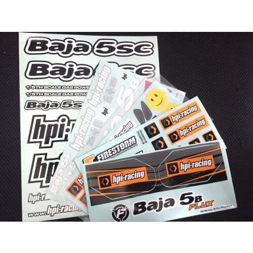 New 1/5th 1/8 1/10 Flux HPI racing 5B 5T 5SC body Sticker 1pcs RC Ccar FG MCD
