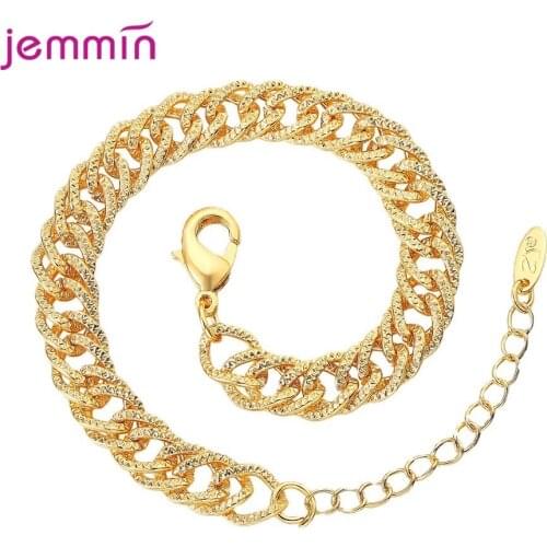 New Arrival Vintage Gold Friendship Designer Bracelet For Women Girls 925 Sterling Silver Luxury Jewelry Wholesale