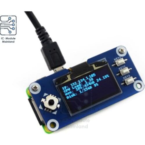1.3 Inch OLED Display Expansion Board Module 128x64 Pixels SPI I2C IIC Interface Embedded Controller for Raspberry Pi 2B/3B/Zero