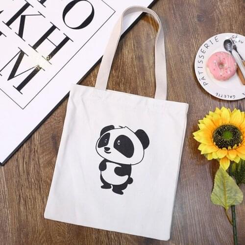 Women Casual Bags Fashion Print Funny Womens Canvas Torebki Damskie Shopping Bag Travel Large Capacity Reusable Shoulder Bag