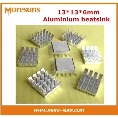 Fast Free ship 10pcs/lot Graphics memory heat sink/Notebook and BGA radiator with 3m tape 13*13*6mm Aluminium heatsink