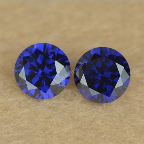 Sale 1~4mm AAAAA Loose CZ Stone Round Shape Machine Cut Deep Blue Lab Created Gems Cubic Zircon Beads for Jewelry Accessories