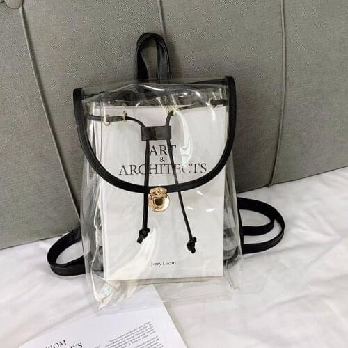 Backpack for Girls 2020 Summer New Fashion All -Match Transparent Jelly Korean Style Student Trendy Small Backpack