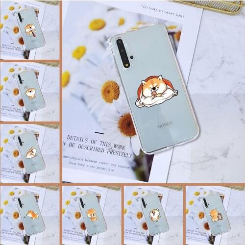 Silicone Phone Case For Huawei Honor 8A Pro 8S V20 Cute Dog Kawaii Shiba Inu Soft Back Cover For Honor 20 Lite Pro 10i 20i