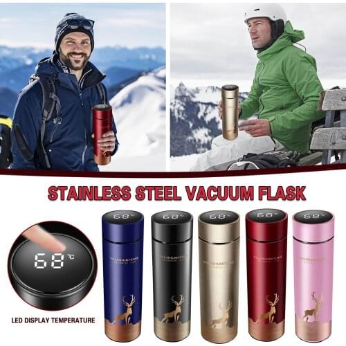 500ML Thermosflasche Intelligente Temperaturanzeige Flasche Smart Coffee Cup Delicate Durable Convenience Practical