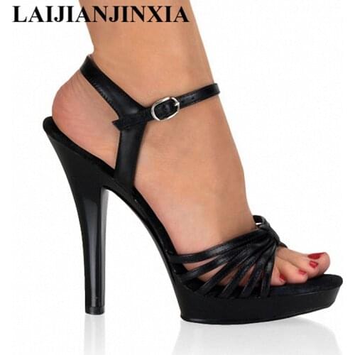 LAIJIANJINXIA Dancer Shoes 13 CM High-heeled Shoes Night Club Pole Dancing Shoes Sexy Dance Shoes Thin Heels Sandals N-023