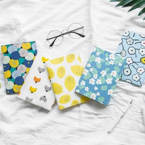 Japanese Fabric Notebook Cover for HO-BO Planner A5A6 Cute Diary Refill Book Protective Shell School Stationery
