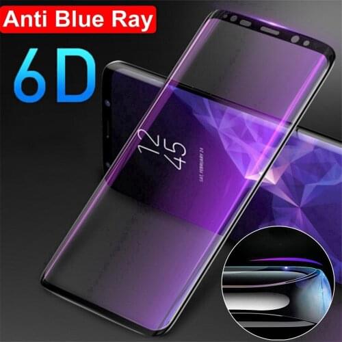 For Samsung Galaxy S10 S9 S8 Plus S10e Lite 6D Anti Blue Ray Tempered Glass Protector Curved screen protector