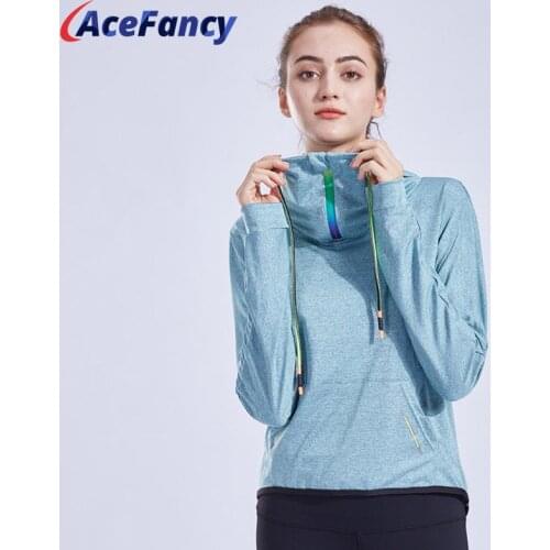 Women Yoga Top Athletic Long Sleeve Gym Wear Women Sports Crop Top Hoodies Fitness Gym Top 17-14 Sports Wear for Women Gym Tops