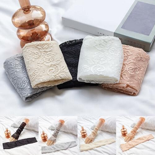 1 Pair Summer Sunscreen Lace Arm Sleeves Women Arm Cover Fashion Classic UV Protection Arm Cuffs Fingerless Lace Gloves
