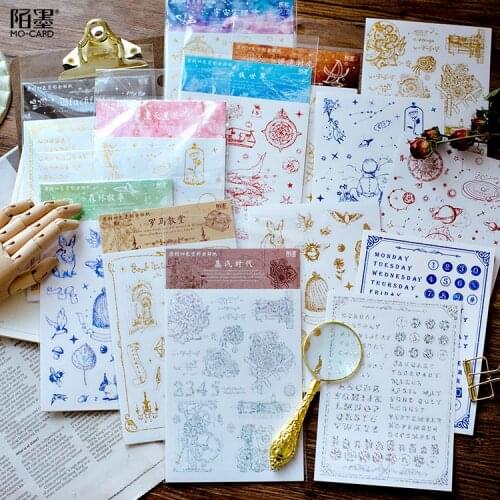 4 pcs/pack Steam Age Rome Church Animal Decorative Washi Stickers Scrapbooking Stick Label Diary Stationery Album Stickers