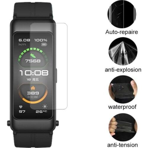 5pcs Soft TPU Clear Smartband Protective Film For Huawei TalkBand Talk Band B6 Smart Bracelet Wristband Screen Protector Cover