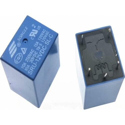 50PCS/lot Power relays SRU-12VDC-SL-C 12V T70 10A 5PIN new and original Relays