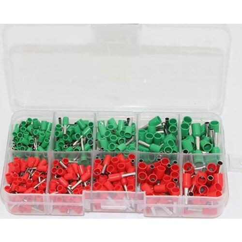 600pcs/set 2 colors tube terminals Connector Cord Pin End Cable wire Bootlace Ferrules kit for 22~12AWG
