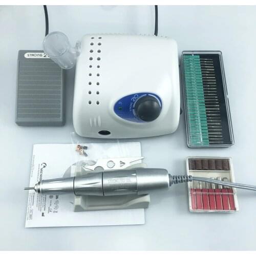 New Arrival STRONG 210 PRO 105 105L Handpiece 65W 45000rpm Nail Drills Manicure Machine Pedicure Electric File Bits