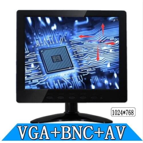 FREE SHIPPING 8 inches Industrial LCD computer monitors VGA AV BNC hd 1024 x768