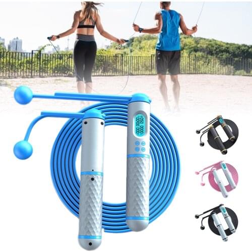 2-in-1 Cordless Jump Rope with Digital Counter Weighted Speed Skipping Rope for Gym Training Weight Loss Home Exercise Sports