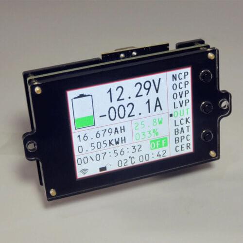 Wireless Battery Monitor Meter DC 120V 300A VOLT AMP AH SOC Remaining Capacity