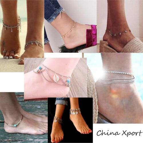 Beach style foot bracelets anklets 2020 beautiful women girl anklets charming elegant anklets best sellers hot selling anklets