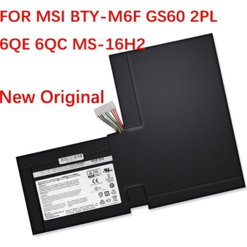 BTY-M6F New 4640mAh Laptop Battery For MSI GS60 MS-16H2 MS-16H4 2PL 6QE 2QE 2PE 2QC 2QD 6QC 6QC-257XCN Series 11.4V