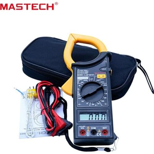 MASTECH M266C Digital Clamp Meter AC Voltage AC Current Voltmeter Ohmmeter Resistance Temp Tester Detector with Diode tester