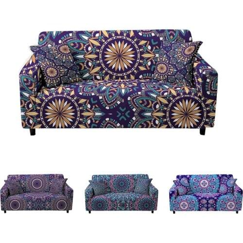 Elastic Sofa Cover Living Room Bohemia Mandala Slipcover Couch Case For Different Shape Sofa Loveseat Furniture