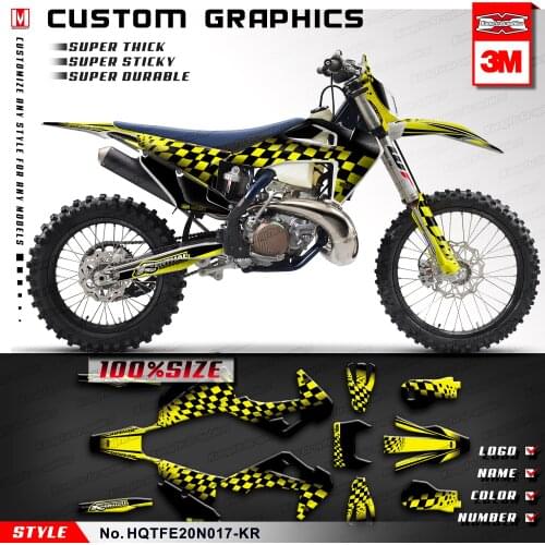 KUNGFU GRAPHICS Personalised Sticker Kit MX Decal for Husqvarna TE 150i 250i 300i FE350 FE450 FE501 TC FC TX FX FS 2019 to 2021