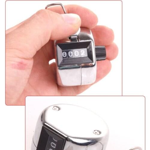 Tool part Chrome metal Counter 4-Digit Clicker Hand Tally Golf