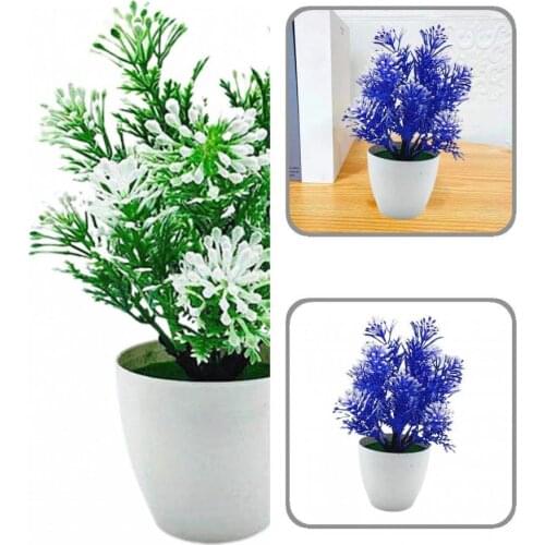 Wear-resistant Great Real Looking Artificial Flower Pot Exquisite Simulation Flower Bonsai Vivid for Party