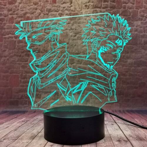 Jujutsu Kaisen Model 3D Illusion LED Table Nightlight Colorful Changing Light Satoru Gojo Itadori Yuji Anime Figure Toys
